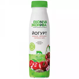 Йогурт ЭкоНива Fit.line питьевой вишня черешня семена чиа 2.5% 300 г