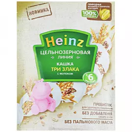 Каша 3 злака Heinz молочная быстрорастворимая с 6 месяцев 180 г