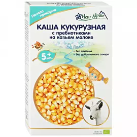 Каша кукурузная Fleur Alpine на козьем молоке с пребиотиками быстрорастворимая с 5 месяцев 200 г