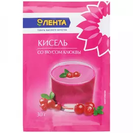 Кисель Лента со вкусом клюквы 30 г