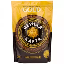 Кофе Черная карта Gold растворимый 240 г