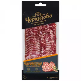 Колбаса сырокопченая Черкизово Брауншвейская нарезка 85 г