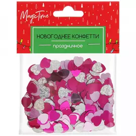 Конфетти новогоднее Magic Time Разноцветные сердечки 15 г