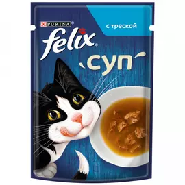 Корм влажный Felix Суп с треской для взрослых кошек 48 г