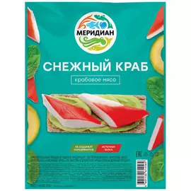 Крабовое мясо Меридиан Снежный краб охлажденное 200 г