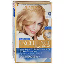 Крем-краска для волос L'Oreal Paris Excellence стойкая оттенок 01 Суперосветляющий русый натуральный