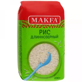 Крупа рис Makfa длиннозерный шлифованный 800 г