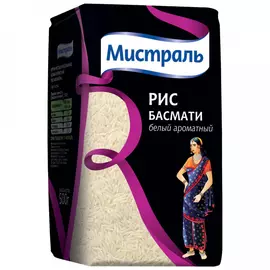 Крупа рис Мистраль Басмати белый ароматный 500 г