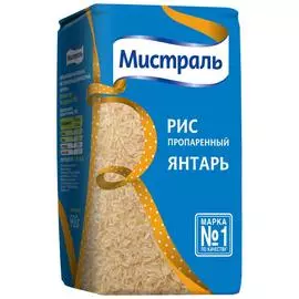 Крупа рис Мистраль Янтарь пропаренный длиннозерный 900 г
