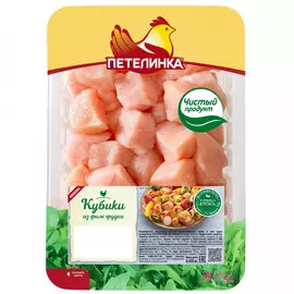 Кубики из филе грудки Петелинка охлажденные 450 г