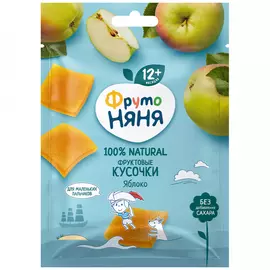 Кусочки фруктовые ФрутоНяня яблоко без сахара с 12 месяцев 53 г