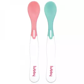 Ложка детская Lubby термочувствительная от 4 месяцев 2 штуки
