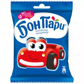 Мармелад Бон Пари жевательный Машинки со вкусом фруктов 75 г