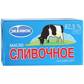 Масло Экомилк сливочное 82.5% 180 г