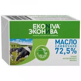 Масло Эконива сливочное 72.5% 180 г