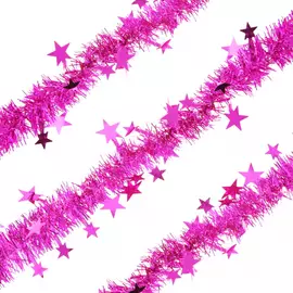 Мишура новогодняя Magic Time розовые звезды 5х200 см