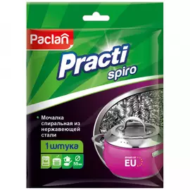 Мочалка для посуды Paclan Spiro металлическая