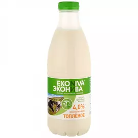 Молоко ЭкоНива топленое пастеризованное 4% 1 л