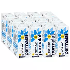 Молоко Parmalat ультрапастеризованное 1.8% 12 штук по 1 л