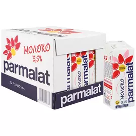 Молоко Parmalat ультрапастеризованное 3.5% 12 штук по 1 л