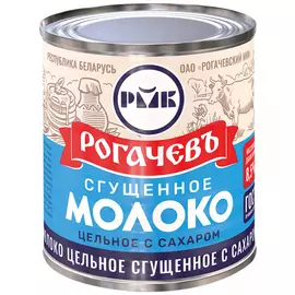 Молоко Рогачевъ сгущенное цельное с сахаром 380 г