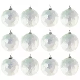 Набор елочных украшений Koopman Шары блестящие 12 штук 8 см