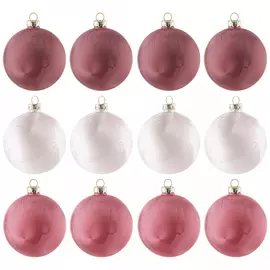 Набор елочных украшений Koopman Шары перламутровые 12 штук 8 см