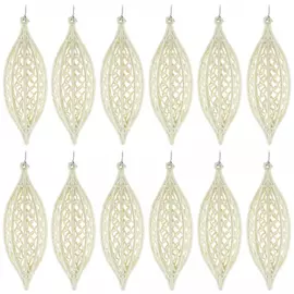 Набор елочных украшений Koopman Сосульки белый 12 штук 4х4х13.5 см