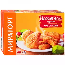 Наггетсы Мираторг куриные хрустящие замороженные 300 г