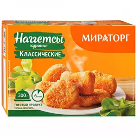 Наггетсы Мираторг куриные классические замороженные 300 г