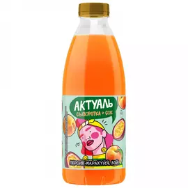 Напиток Актуаль сывороточный персик маракуйя 930 г