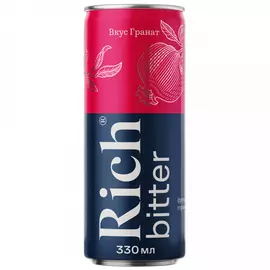 Напиток Rich Биттер cо вкусом Граната безалкогольный сильногазированный 0.33 л