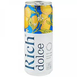 Напиток сокосодержащий Rich dolce Виноград Лимона газированный 0.33 л