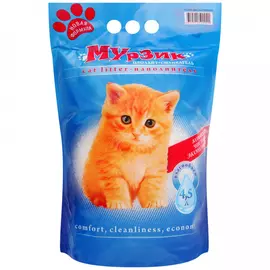 Наполнитель Мурзик Цеолайт силикагелевый для кошачьих туалетов 4.5 л 2.3 кг