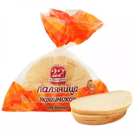 Паляница Хлебозавод №22 Украинская половинка нарезка 300 г в нарезке