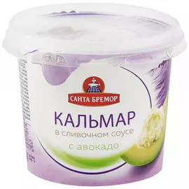 Паста из морепродуктов Санта Бремор Кальмар рубленый в сливочном соусе с авокадо 150 г