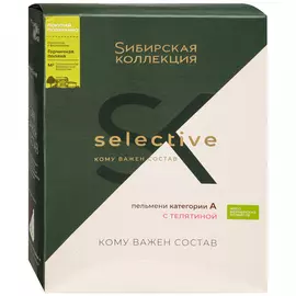 Пельмени Сибирская коллекция Selective с телятиной 500 г