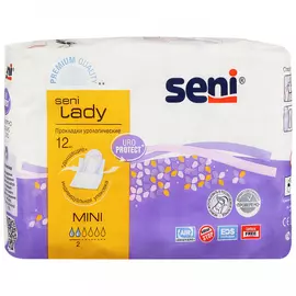 Прокладки урологические Seni Lady mini 2 капли 12 штук