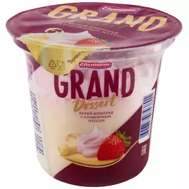 Пудинг Grand Dessert Ehrmann белый шоколад с клубничным муссом 6% 200 г