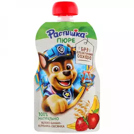 Пюре Растишка яблоко банан клубника овсянка 85 г