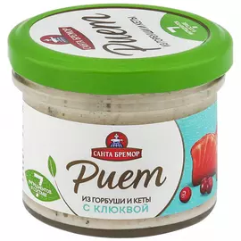 Риет Санта Бремор из горбуши и кеты с клюквой 100 г