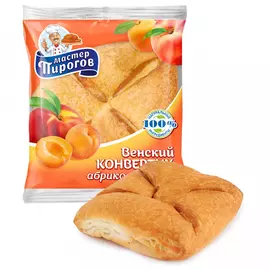 Слойка Мастер Пирогов Венский конвертик с абрикосом и персиком 70 г