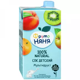 Сок ФрутоНяня мультифрукт восстановленный без сахара с 3 лет 500 мл