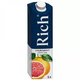 Сок Rich Грейпфрут 100% восстановленный 1 л
