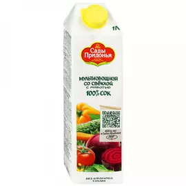 Сок Сады Придонья Мультиовощной со свеклой восстановленный с мякотью 1 л