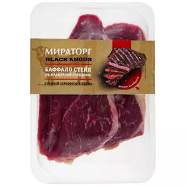 Стейк из мраморной говядины Мираторг Black Angus Баффало охлажденный 390 г