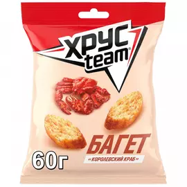 Сухарики Хрусteаm багет Королевский краб 60 г