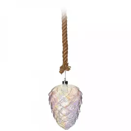 Светильник Koopman шишка светло-бежевая 12х16.5 см 10 led на джутовой веревке