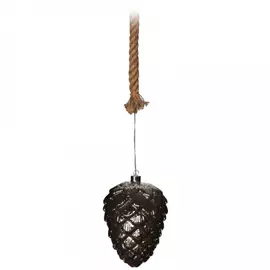 Светильник Koopman шишка темная 5х22.5 см 15 led на джутовой веревке