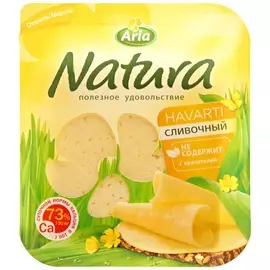 Сыр полутвердый Arla Natura сливочный нарезка 45% 300 г